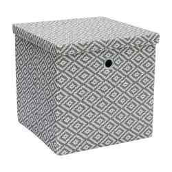 JVL Argyle Foldable Square Paper Storage