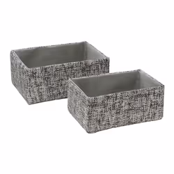 JVL Urban Set of 2 Rectangle Paper Storage Baskets