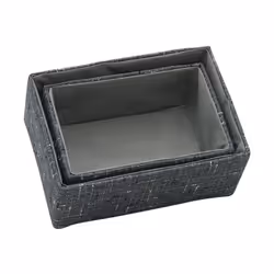 JVL Shadow Rectangular Fabric Storage Baskets, Set of 2