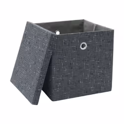 JVL Shadow Foldable Square Fabric Storage Box