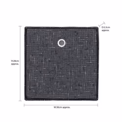 JVL Shadow Foldable Square Fabric Storage Box - Additional view 7
