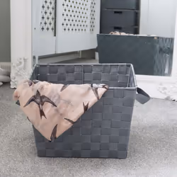 JVL Vichy Rectangular Nylon Storage Basket With Handles - Additional view 5