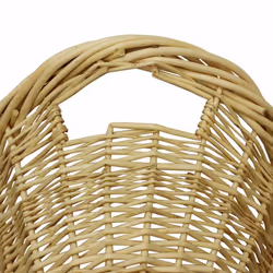 JVL Willow All Purpose Laundry Basket with Inset Handles, Wood, 58 x 43 x 25cm