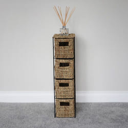 Seagrass 4 Drawer Storage Tower