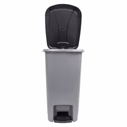 JVL Slim Plastic Lidded Foot Pedal Waste Bin, 40L, Grey - Additional view 10