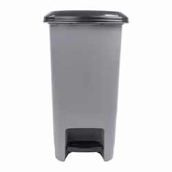 JVL Slim Plastic Lidded Foot Pedal Waste Bin, 40L, Grey - Additional view 11