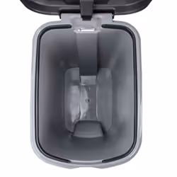 JVL Slim Plastic Lidded Foot Pedal Waste Bin, 40L, Grey - Additional view 7