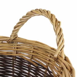 JVL Two Tone Willow Log Basket Medium