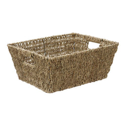 JVL Rectangular Seagrass Storage Basket, 37.5 x 28.5 x 15.5 cm