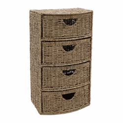 Seagrass 4 Drawer Bow Front S/Tower