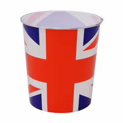 JVL Novelty Union Jack British Flag Waste Paper Bin, Plastic, 25x26.5 cm