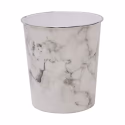 JVL Small Marble Waste Paper Bin, 24.5cm x 26.5cm approx