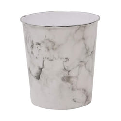 JVL Small Marble Waste Paper Bin, 24.5cm x 26.5cm approx