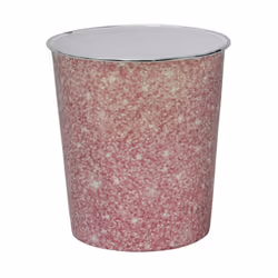 JVL Small Pink Sparkle Waste Paper Bin, 24.5cm x 26.5cm approx