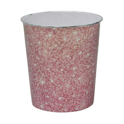 JVL Small Pink Sparkle Waste Paper Bin, 24.5cm x 26.5cm approx