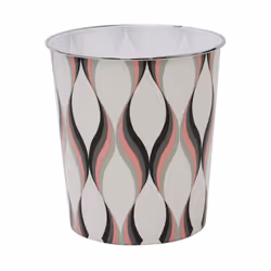 JVL Small Pink Spiral Waste Paper Bin,24.5cm x 26.5cm approx
