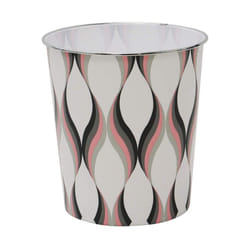 JVL Small Pink Spiral Waste Paper Bin,24.5cm x 26.5cm approx