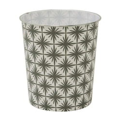 JVL 16-294 Geometric Grey Waste Paper Bin, 27 x 25cm approx, Polypropylene, Small