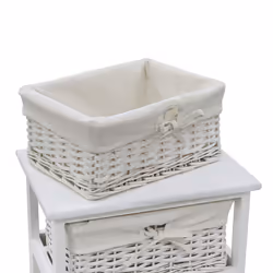 JVL Wimborne 3 Drawer Willow Storage Unit