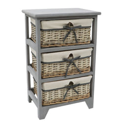 JVL Sherborne 3 Drawer Willow Storage Unit