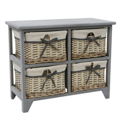 JVL Sherborne 2+2 Drawer Willow Storage Unit