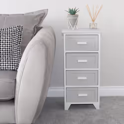 JVL Abingdon 3 Drawer Willow Storage Unit