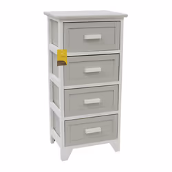 JVL Abingdon 3 Drawer Willow Storage Unit