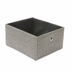 JVL Silva 4 Drawer Wide Fabric Storage Tower, Grey