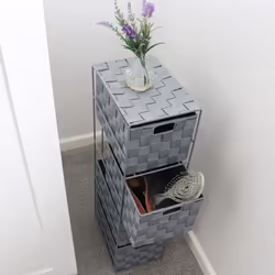 JVL Vichy 4 Drawer Narrow Nylon Storage Tower - Additional view 6