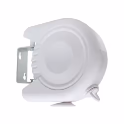 JVL Outdoor Wall Mountable Retractable Reel Washing Clothes Line, Plastic, White, 12 m