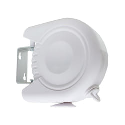 JVL Outdoor Wall Mountable Retractable Reel Washing Clothes Line, Plastic, White, 12 m