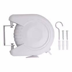 JVL Outdoor Wall Mountable Retractable Reel Washing Clothes Line, Plastic, White, 12 m