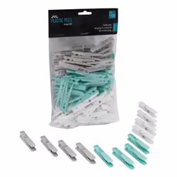 JVL Strong Hold Rust Resistant Plastic Pegs, Pack of 100