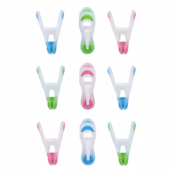JVL Prism Soft Touch Mini Pegs, Pack of 12