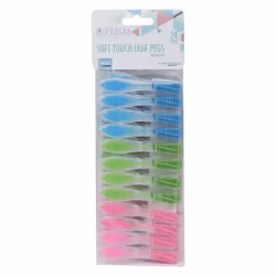 JVL Prism Soft Touch Leaf Design Pegs, Pack of 20