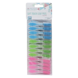 JVL Prism Soft Touch Leaf Design Pegs, Pack of 20