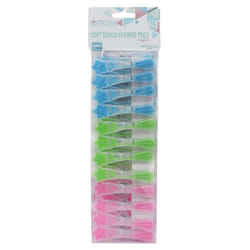 JVL Prism Soft Touch Flower Design Pegs, Pack of 20