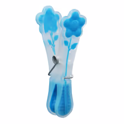 JVL Prism Soft Touch Flower Design Pegs, Pack of 20