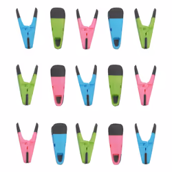 JVL Prism Soft Touch Clip Pegs, Pack of 24