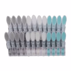 JVL Soft Grip Clothes Pegs, Pack of 24