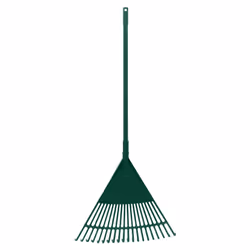 JVL Outdoor Garden Lawn Leaf Rake with Telescopic Handle