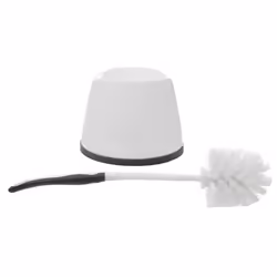 JVL Toilet Brush + Black Plastic Bin