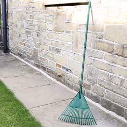 JVL Garden Clean Up Bundle: Includes Outdoor Broom, Dustpan and Brush and Telescopic Rake