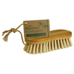 JVL Bamboo Hand Scrubbing Brush with Hemp Loop, Natural,