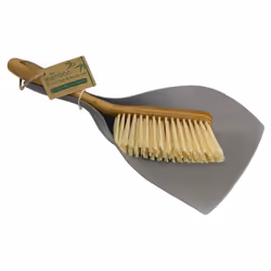 JVL 20-305 Bamboo Dustpan and Bristle Brush Set, Natural