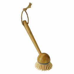 JVL Bamboo Cleaning Essentials, Scrubbing Round Dish Brush, One SizeÂ