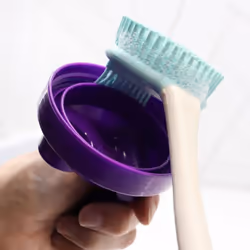 JVL Pro Clean Anti-Bacteria Rubber Dish Brush with Extra Bristles, Blue, One Size
