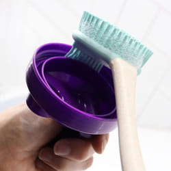 JVL Pro Clean Anti-Bacteria Rubber Dish Brush with Extra Bristles, Blue, One Size