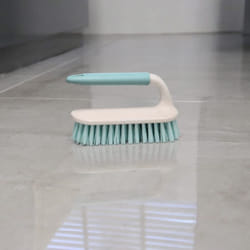 JVL Pro Clean Anti-Bacteria Scrubbing Brush with Handle, Blue, One Size