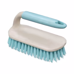 JVL Pro Clean Anti-Bacteria Scrubbing Brush with Handle, Blue, One Size